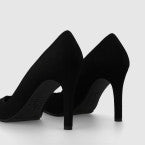 Lodi - Rabot Black Suede Court shoe