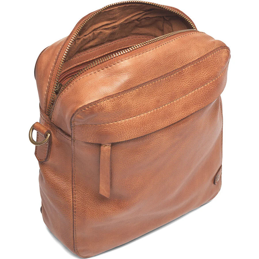 Depeche -16212- Crossbody leatherbag in Cognac