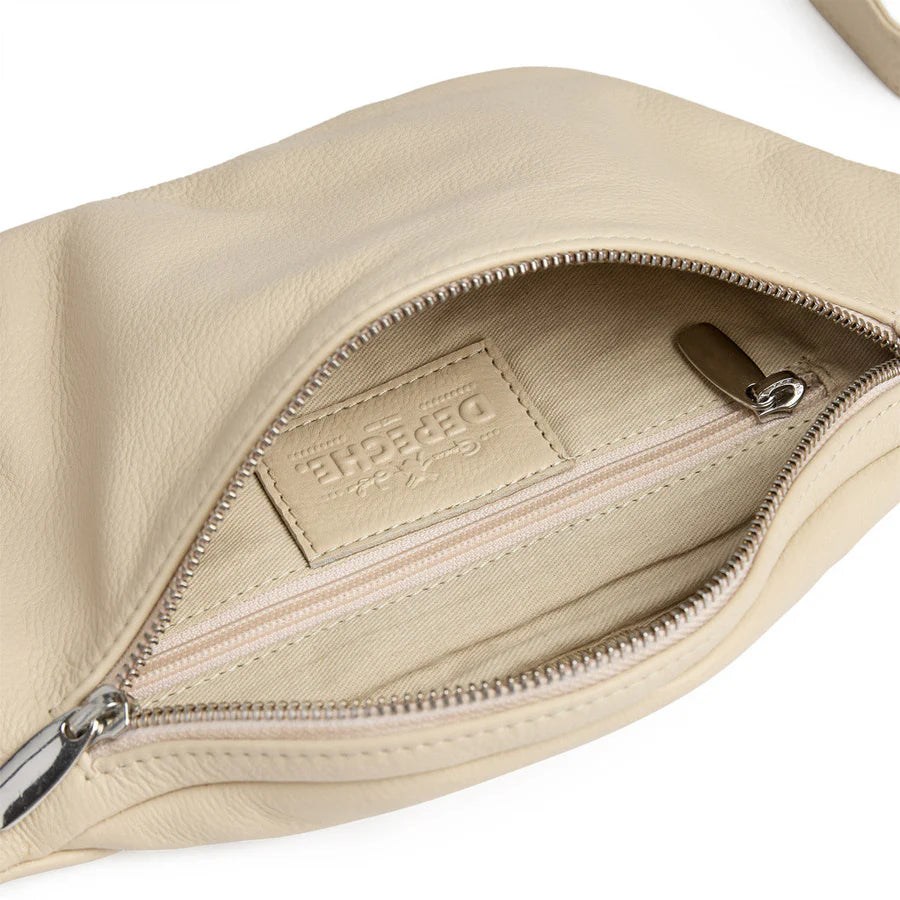 Depeche - 12556 Cream Leather Bumbag