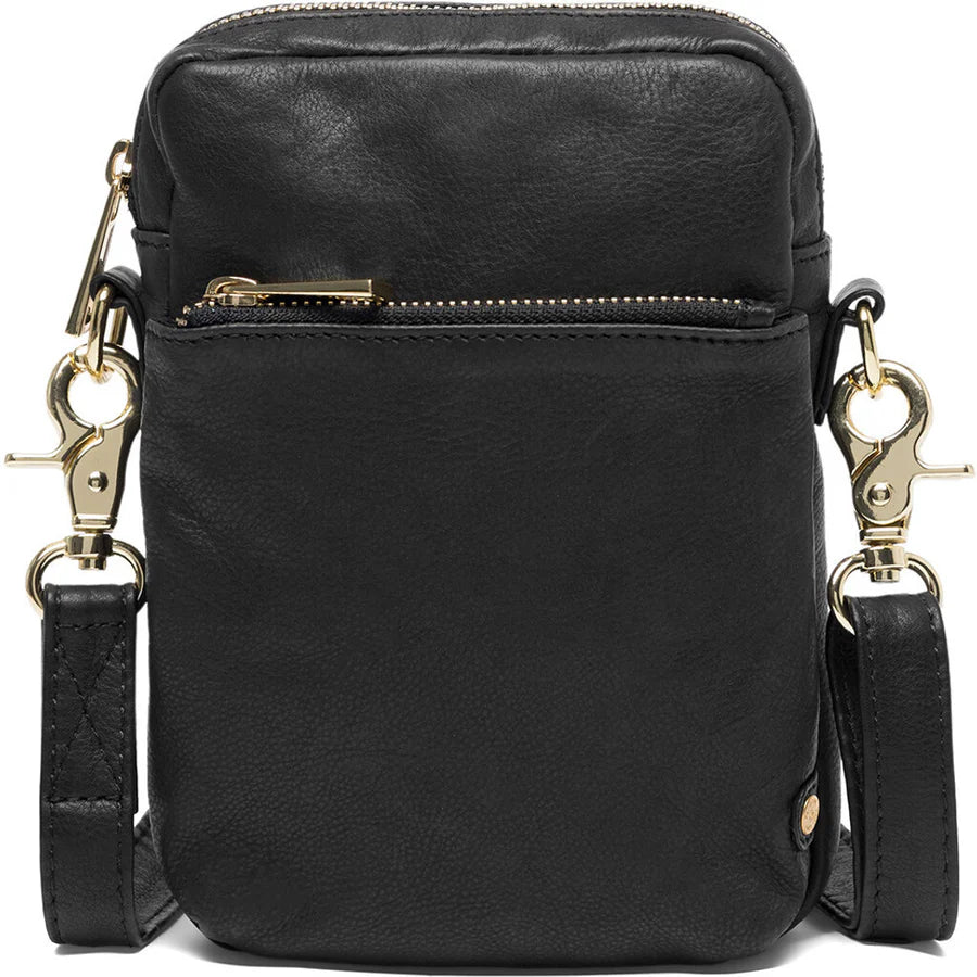 Depeche - 15700 Black Leather Phone Bag