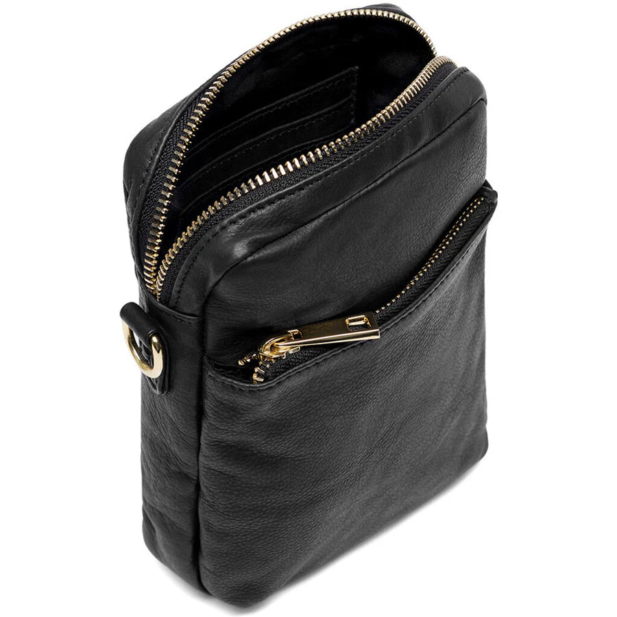 Depeche - 15700 Black Leather Phone Bag