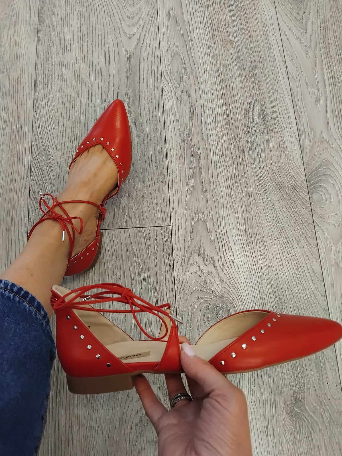 Paul Green - 1176 Red Ballerina Pump