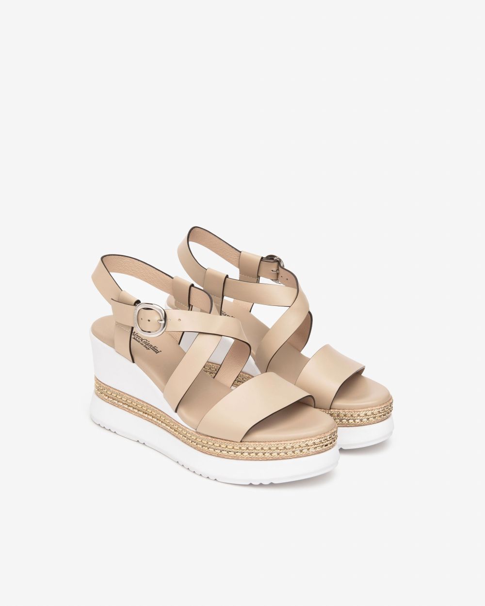 Nerogiardini - E513550D Beige Wedge Sandal