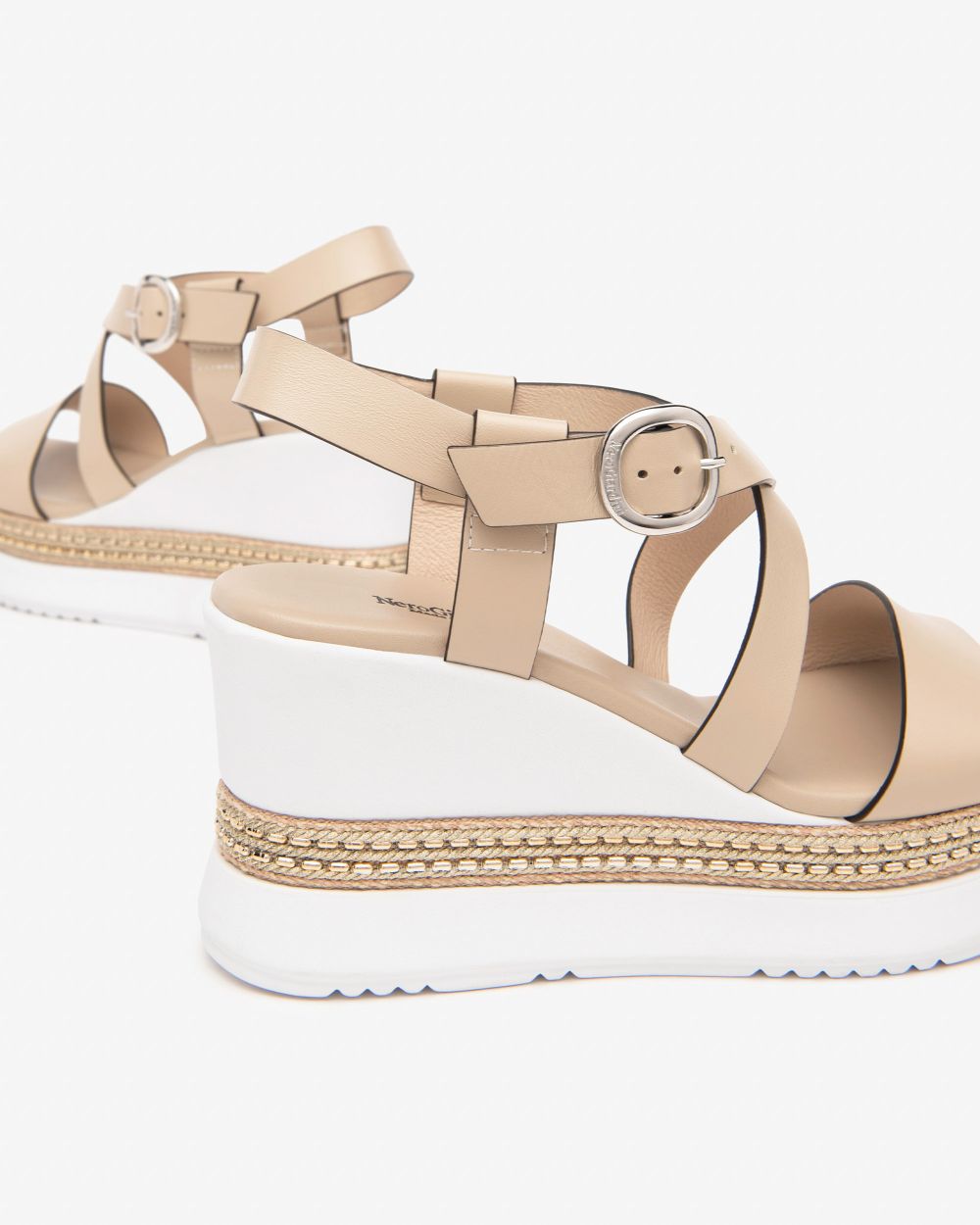 Nerogiardini - E513550D Beige Wedge Sandal