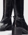 Wonders - G6222 Black Leather Knee High Boot
