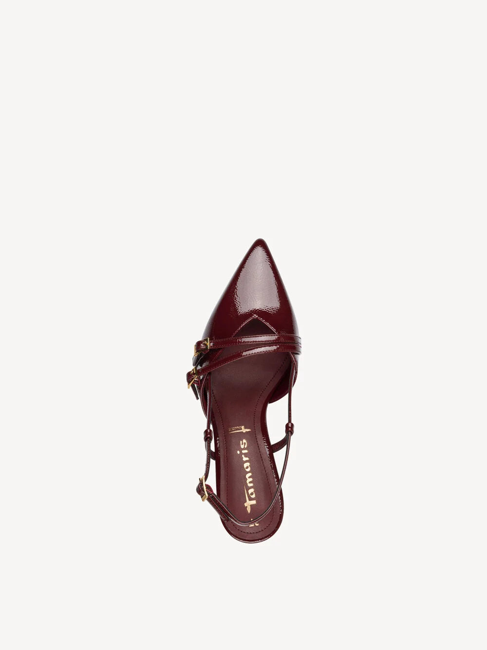 Tamaris - 1-29660 Burgundy Patent Sling Back Heel
