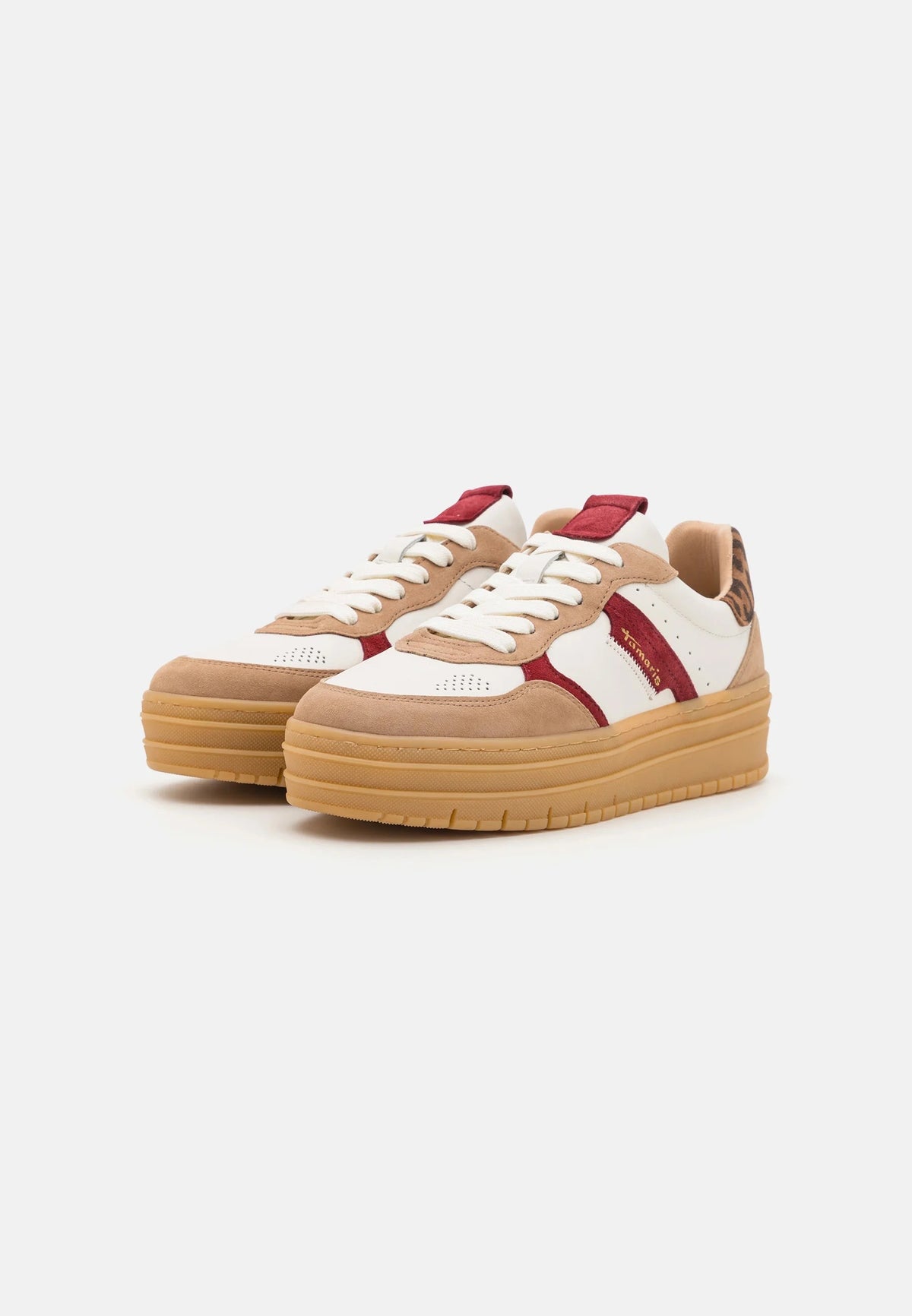Tamaris - 23773 Beige Multi Platform Trainer