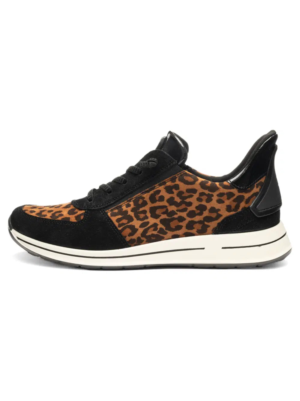 Ara - 24836 Black and Leopard Slip On Trainers