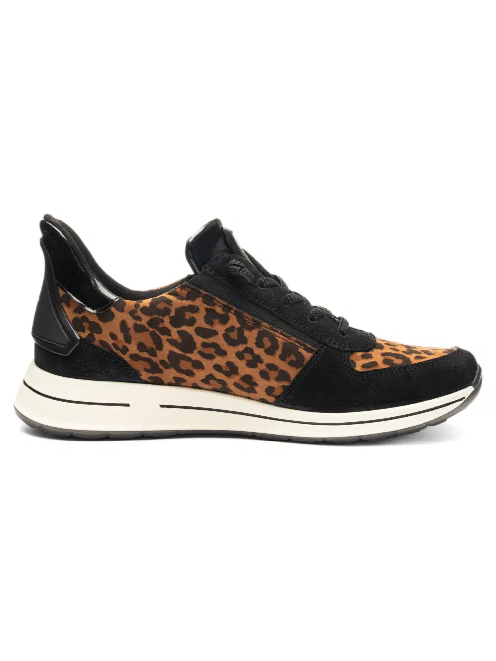 Ara - 24836 Black and Leopard Slip On Trainers