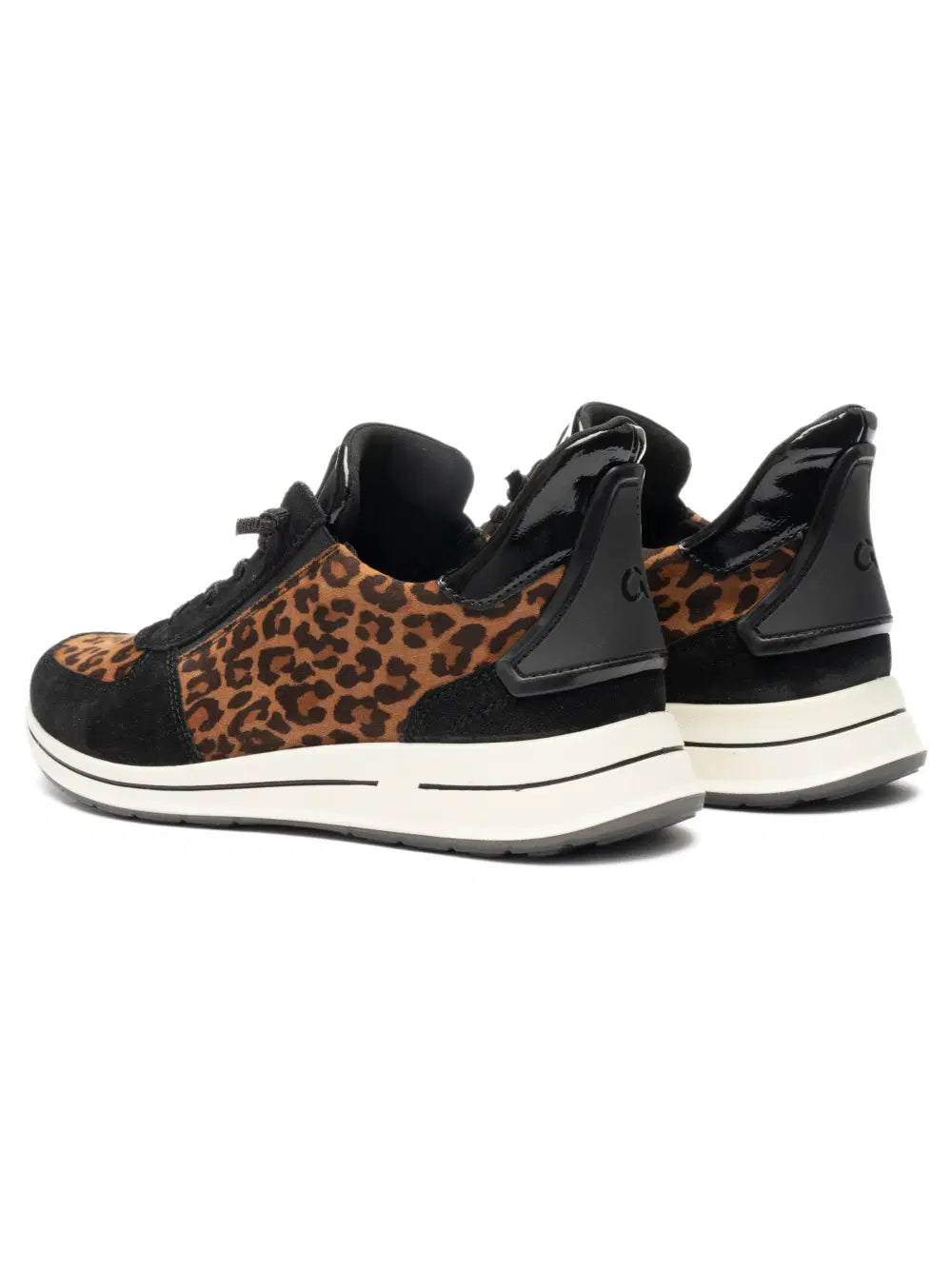 Ara - 24836 Black and Leopard Slip On Trainers