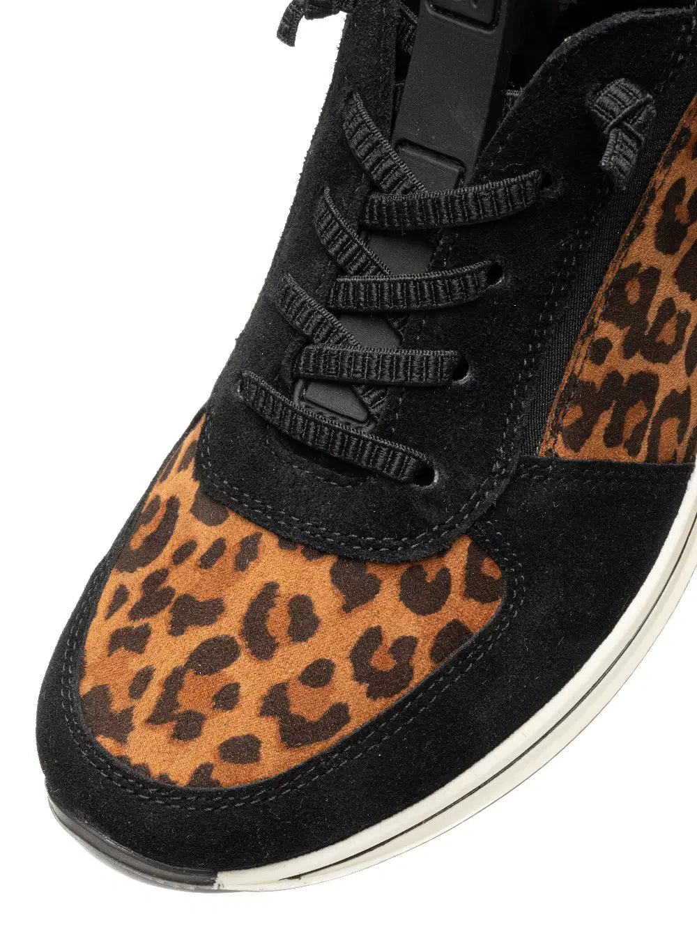 Ara - 24836 Black and Leopard Slip On Trainers