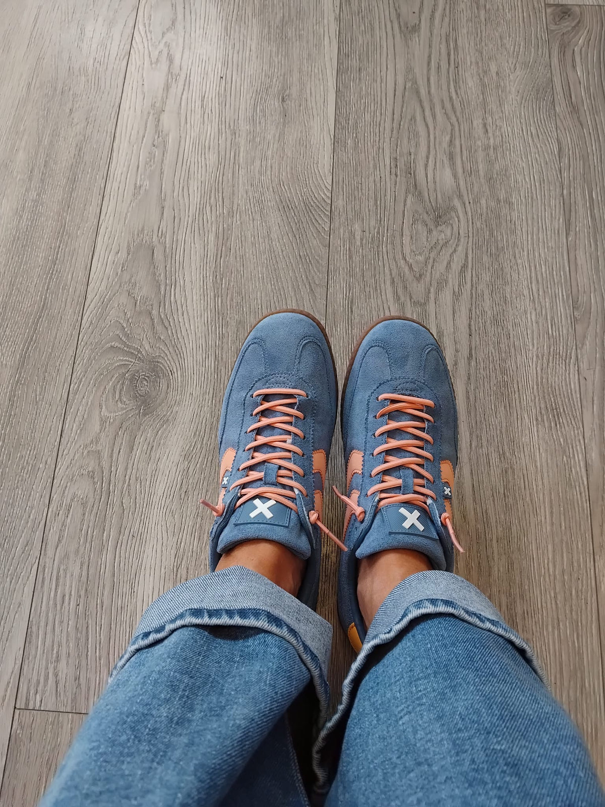 Xti - 144170 Blue and Coral Slip On Trainer