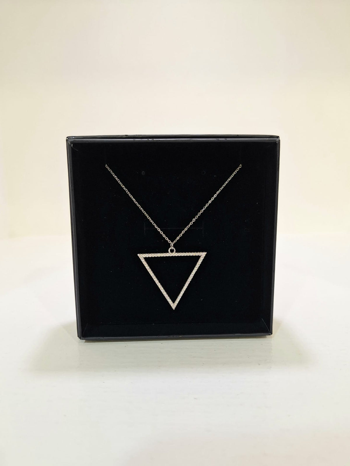 Karen Sampson - J1541 Diamante Triangle Necklace