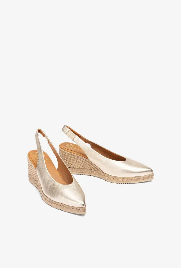 Unisa - Decia Gold Slingback Espadrille