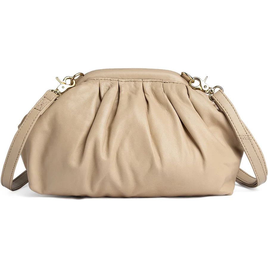 Depeche - 17314 Beige Leather Clutch