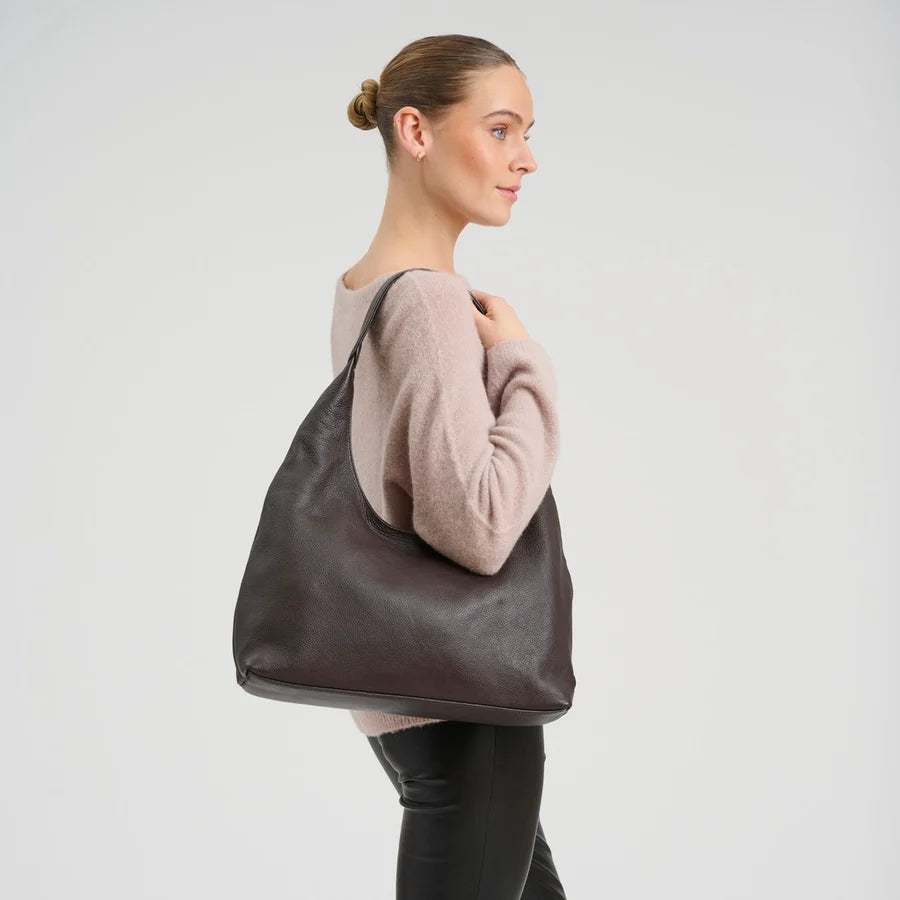 Depeche - 17142 Brown Leather Shoulder Bag