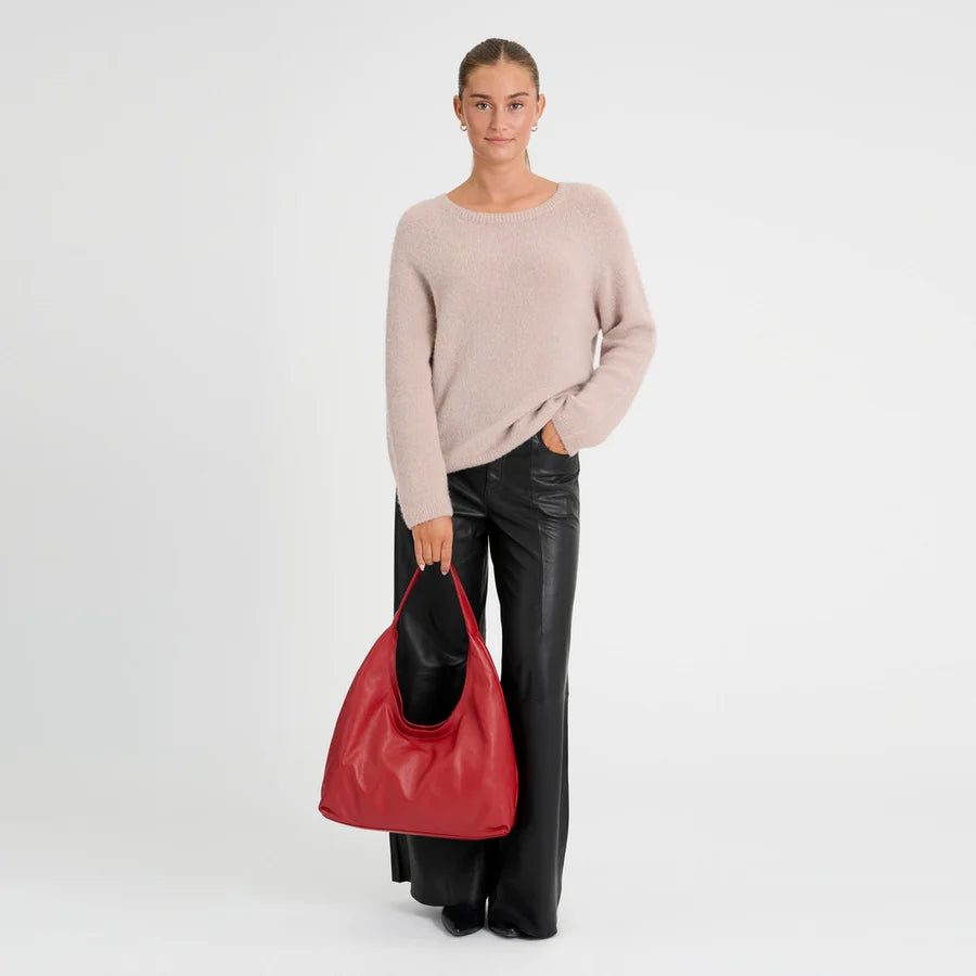 Depeche - 17142 Red Leather Shoulder Bag