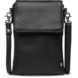 Depeche - 16044 Black Leather Phone Bag