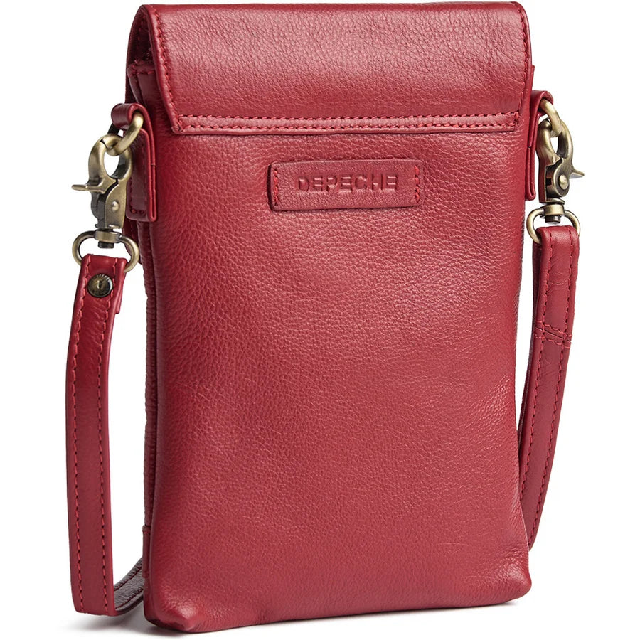 Depeche - 16044 Red Leather   Phone Bag