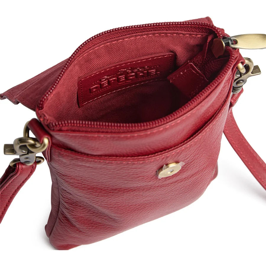 Depeche - 16044 Red Leather   Phone Bag