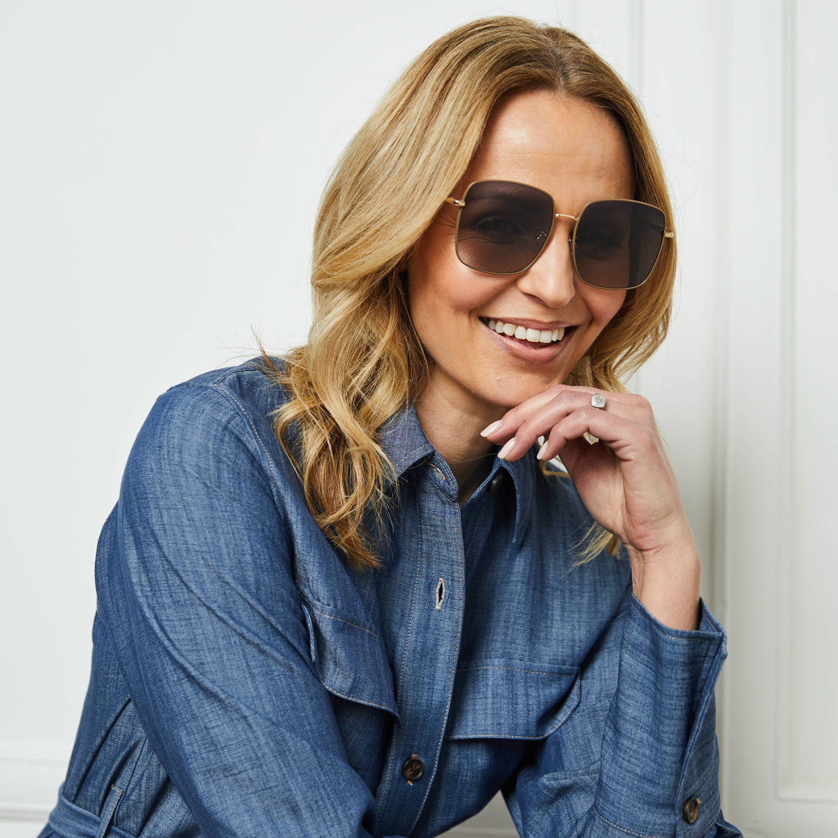 Elie Beaumont - EBS7020 Brown Square Sunglasses