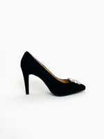 Rachels - Black Court Shoe with Embellishment