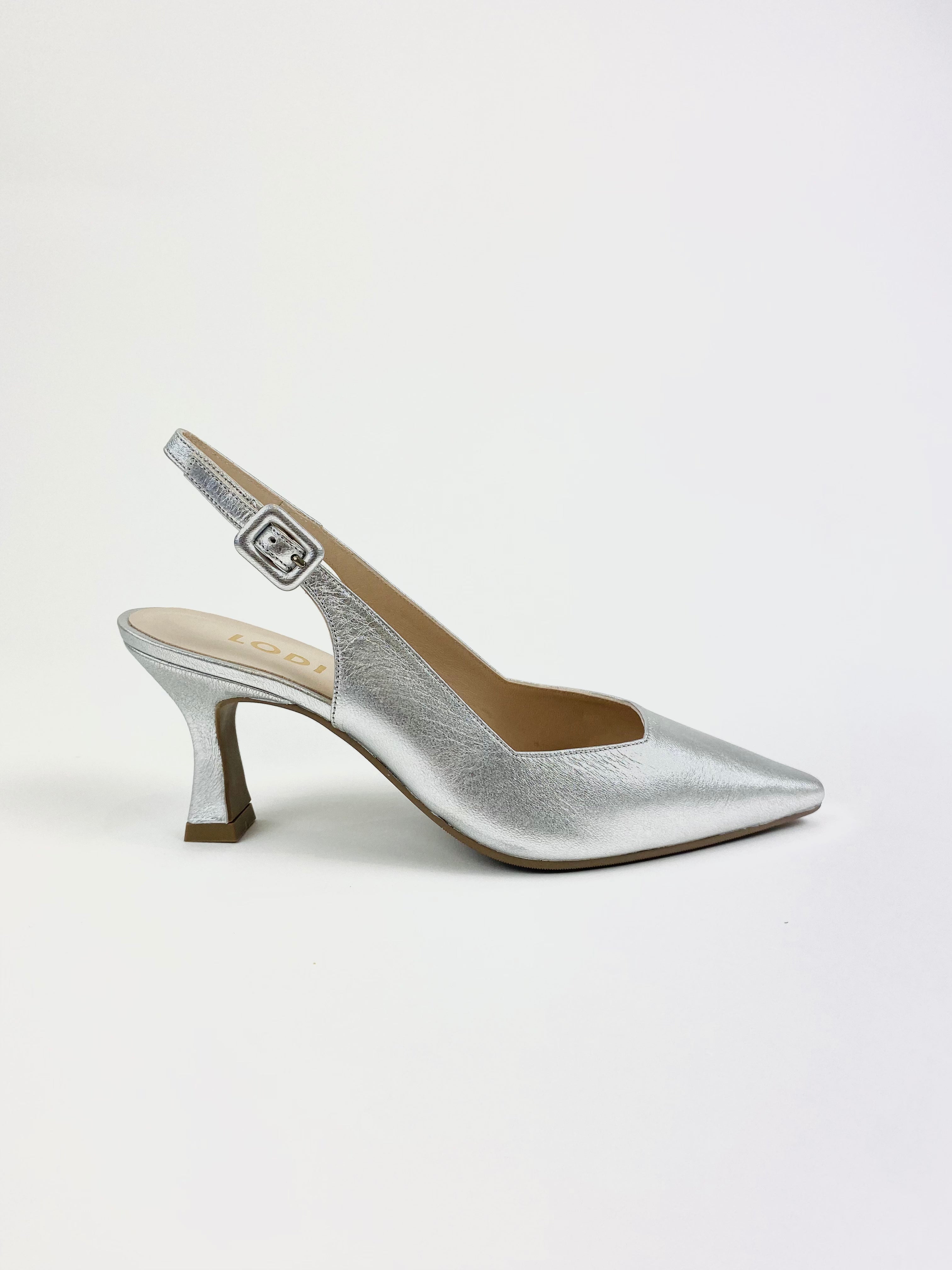 Kitten heel sandals sales silver