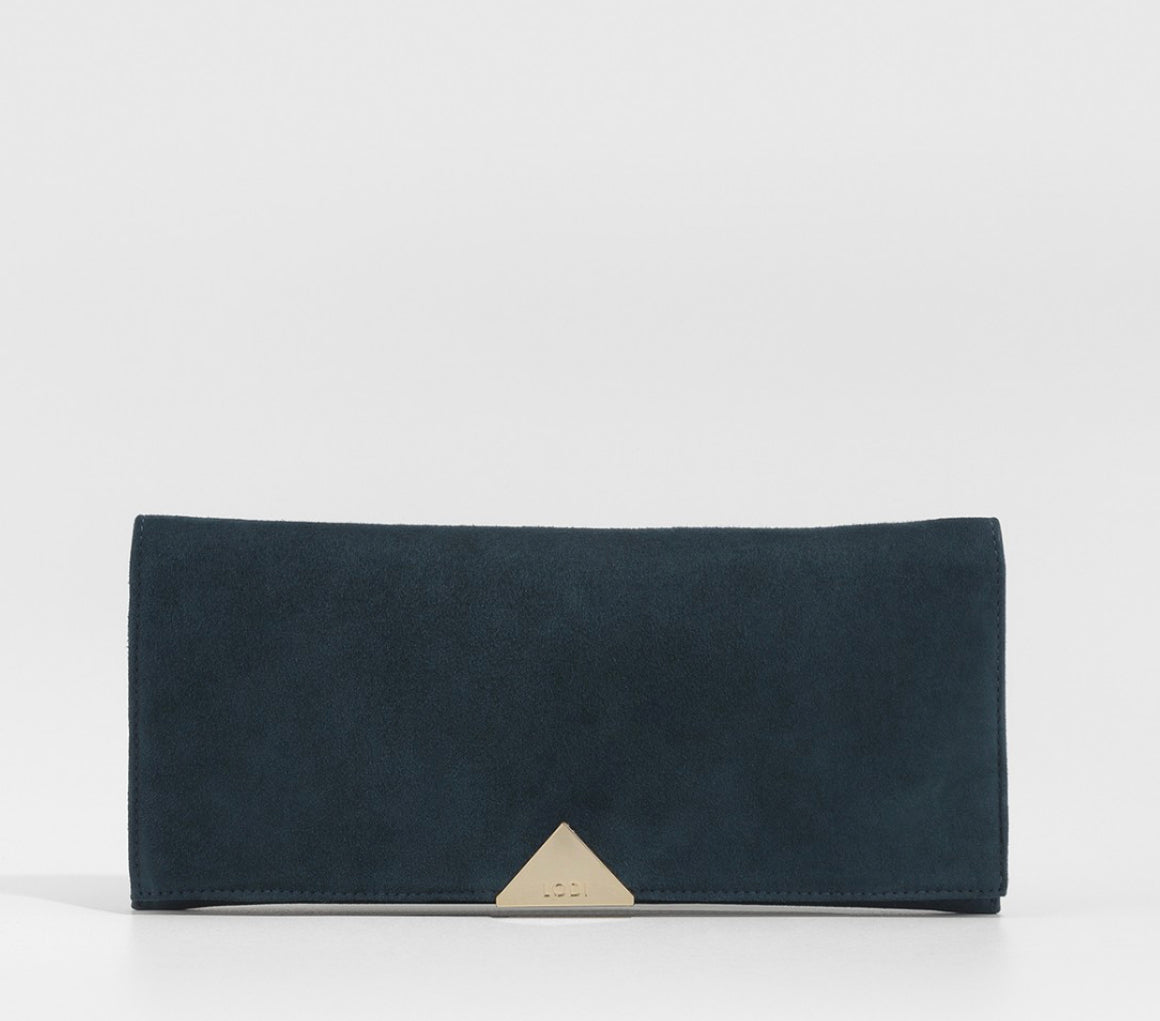 Lodi - Jona Navy Suede Court with a Kitten heel
