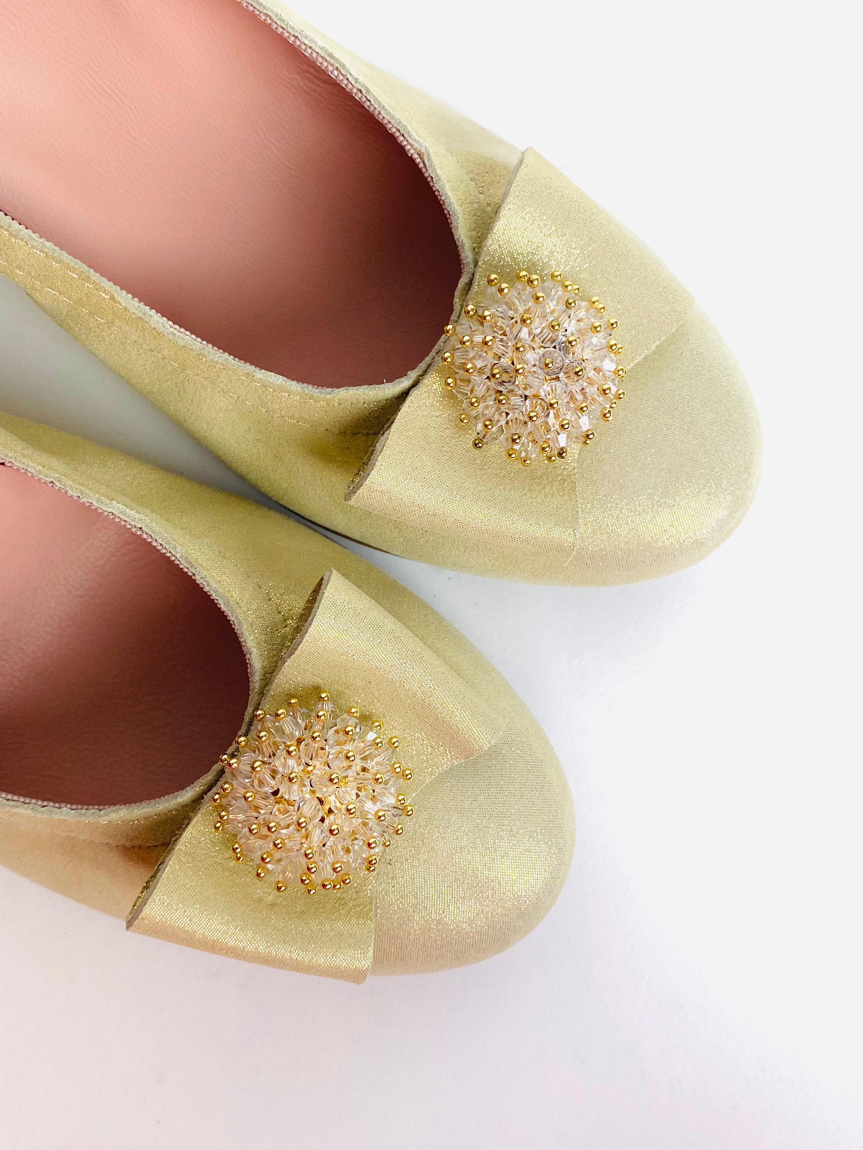 Le Babe - 4001 Gold Med Heel Court Shoe