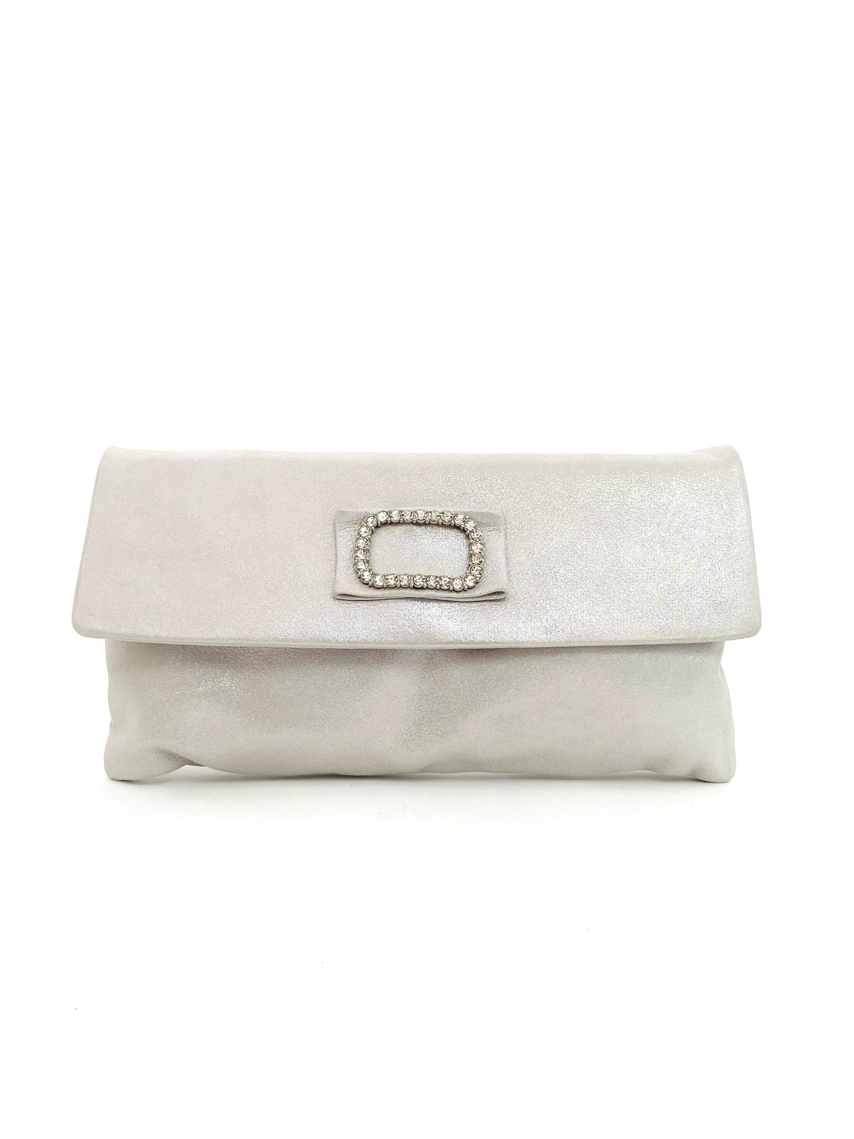 Le Babe - Bomilly Silver Diamonte Clutch*