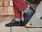 Rieker - 537C0 Black Stretch Velcro Shoe