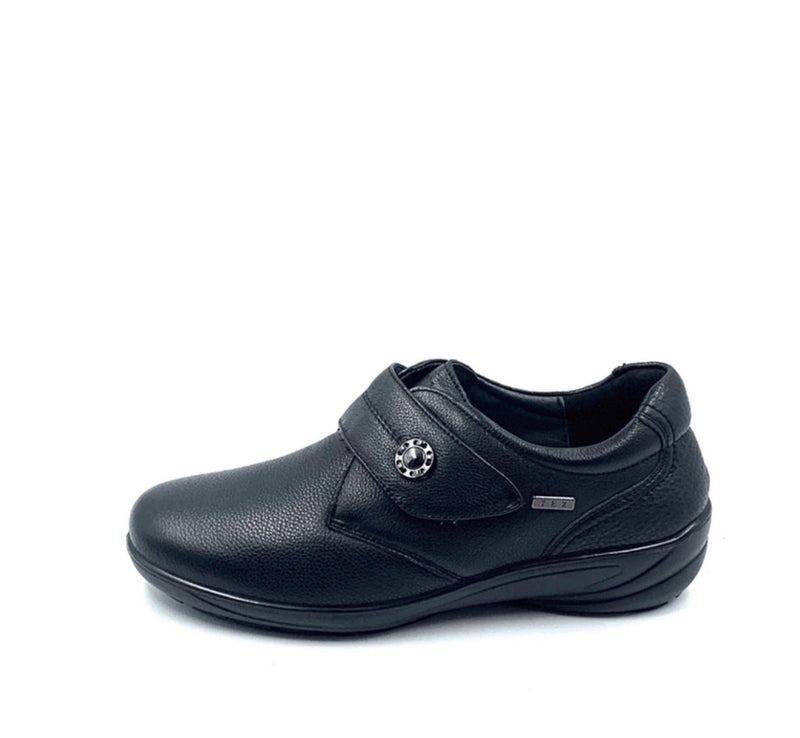 G Comfort - 799-4 Black Leather Waterproof Velcro Shoe