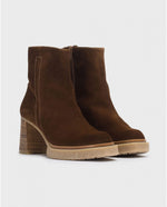 Wonders - Brown Leather Suede Ankle Boots