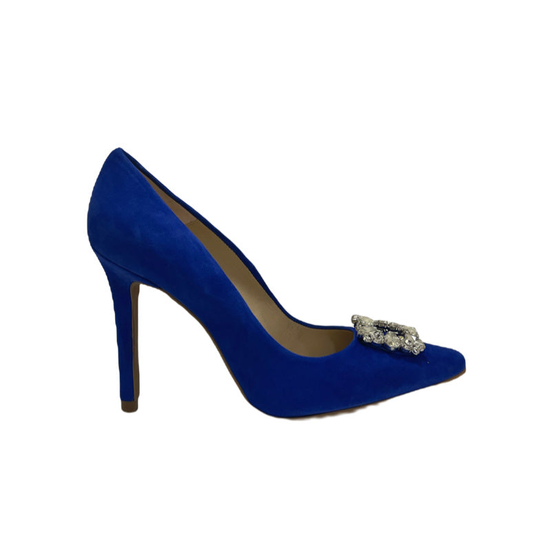 Rachels- Cobalt Blue court shoe with diamonte
