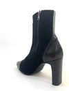 Rachels - Black Sock Boot With Leather Toe