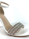 Sorento - White Diamanté Sandal