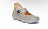 G Comfort: Gold Snake Velcro Shoe