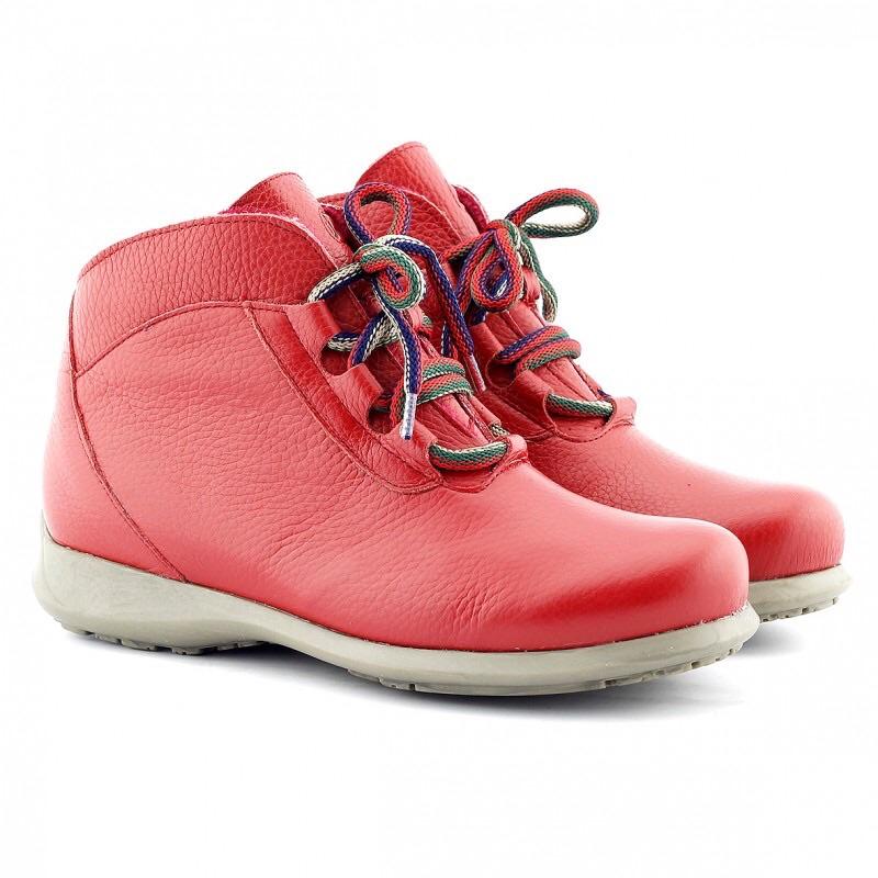 Jose Saenz - Red Ankle Boots (6816295747742)