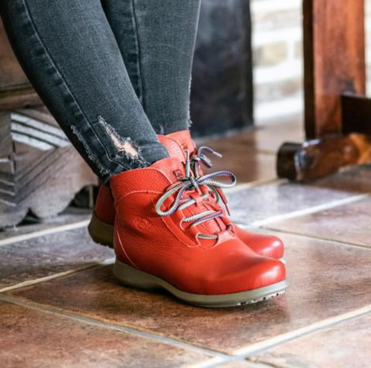 Jose Saenz 2082 Red Ankle Boots – Murphys Shoe Store Limited