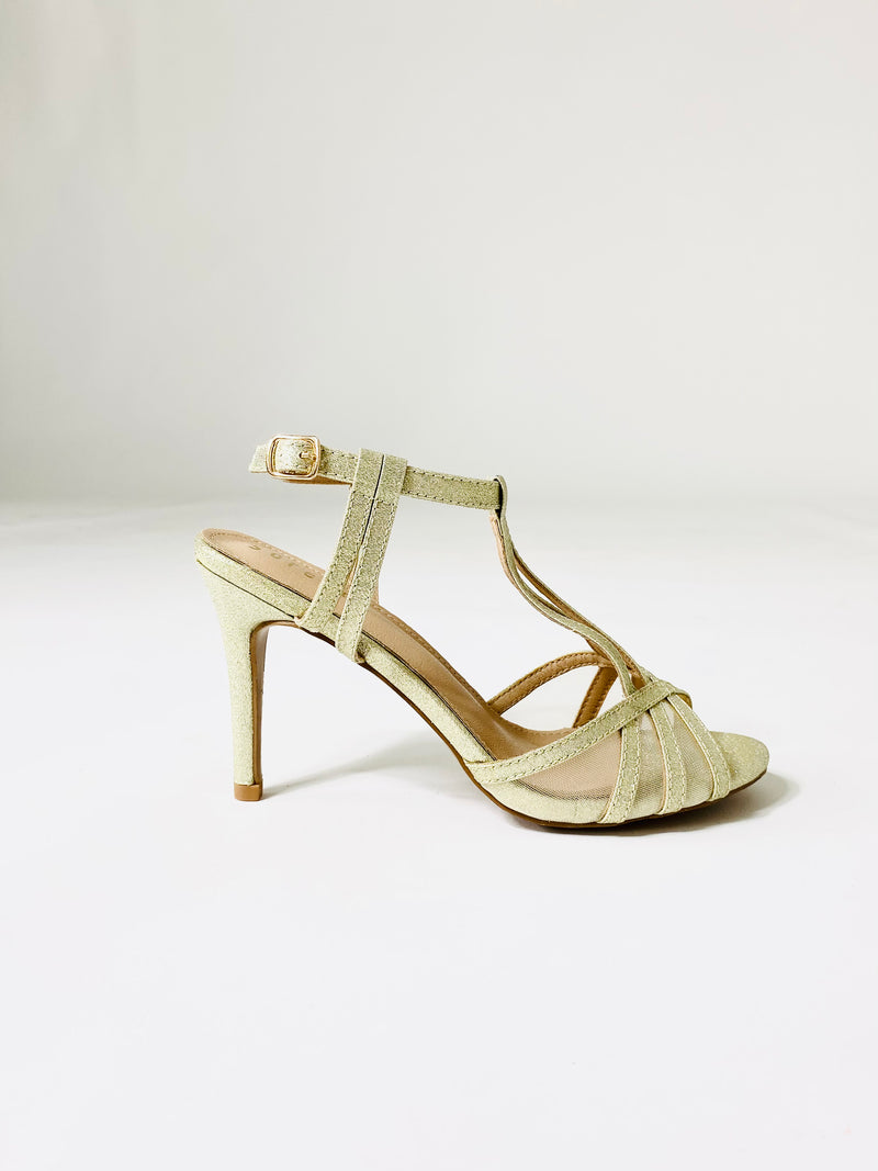 Sorento - Gold Shimmer Heel with Straps