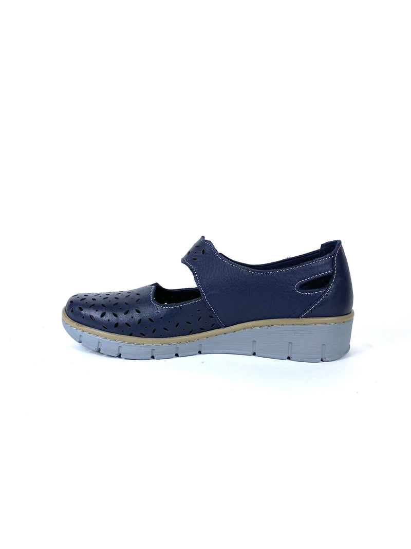 Softmode- Navy Perforated Slip on